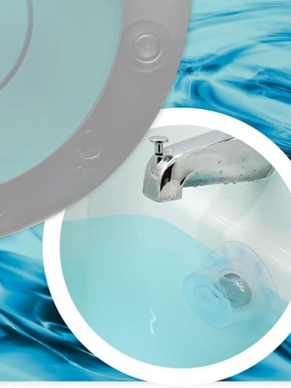 Clear Bottomless Bath Overflow Drain Cover